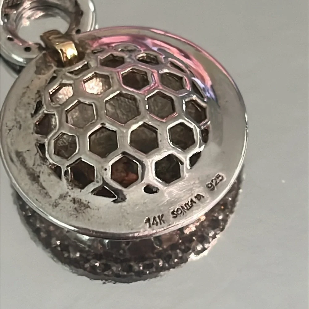 SONIA B BITTON 14k & 925 silver necklace 18” - Picture 5 of 8